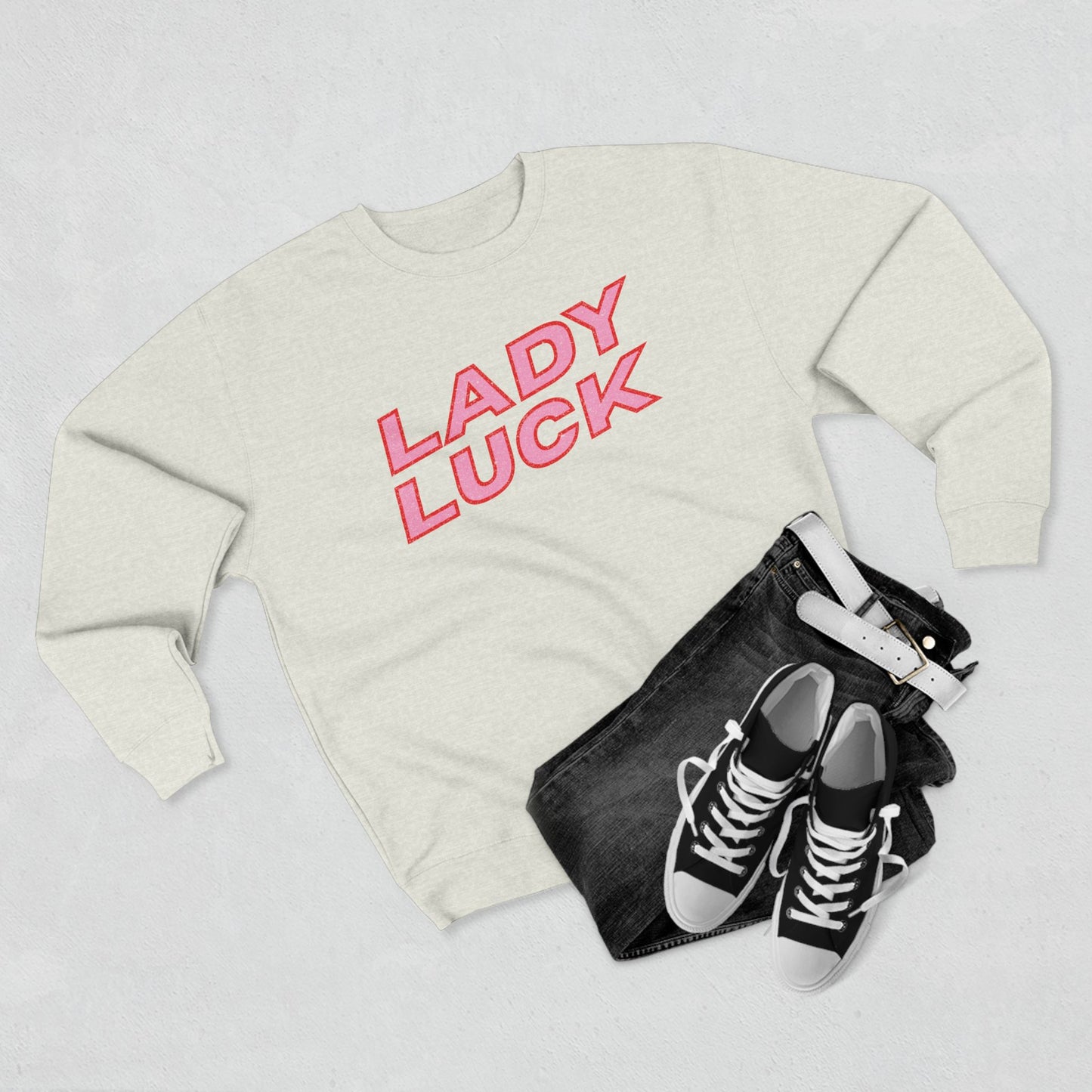 Lady Luck Sweatshirt // Oatmeal + Heather Gray