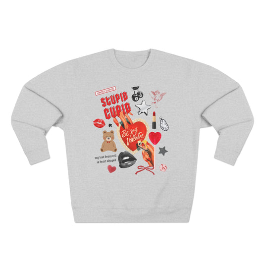 Stupid Cupid Sweatshirt - Oatmeal and Heather Grey