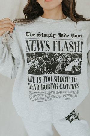 News Flash Sweatshirt - SJ Original Design