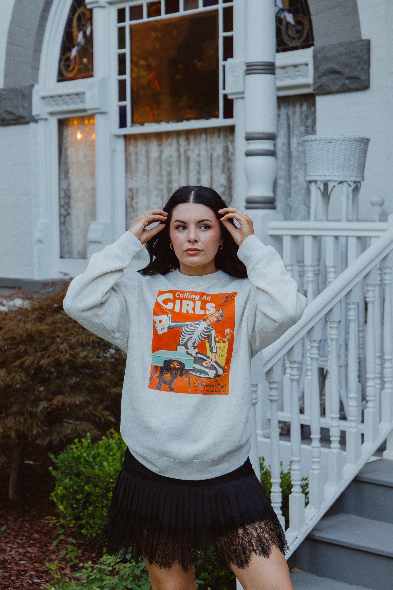 CALLING ALL GIRLS SWEATSHIRT - Heather Grey // SJ Original Design