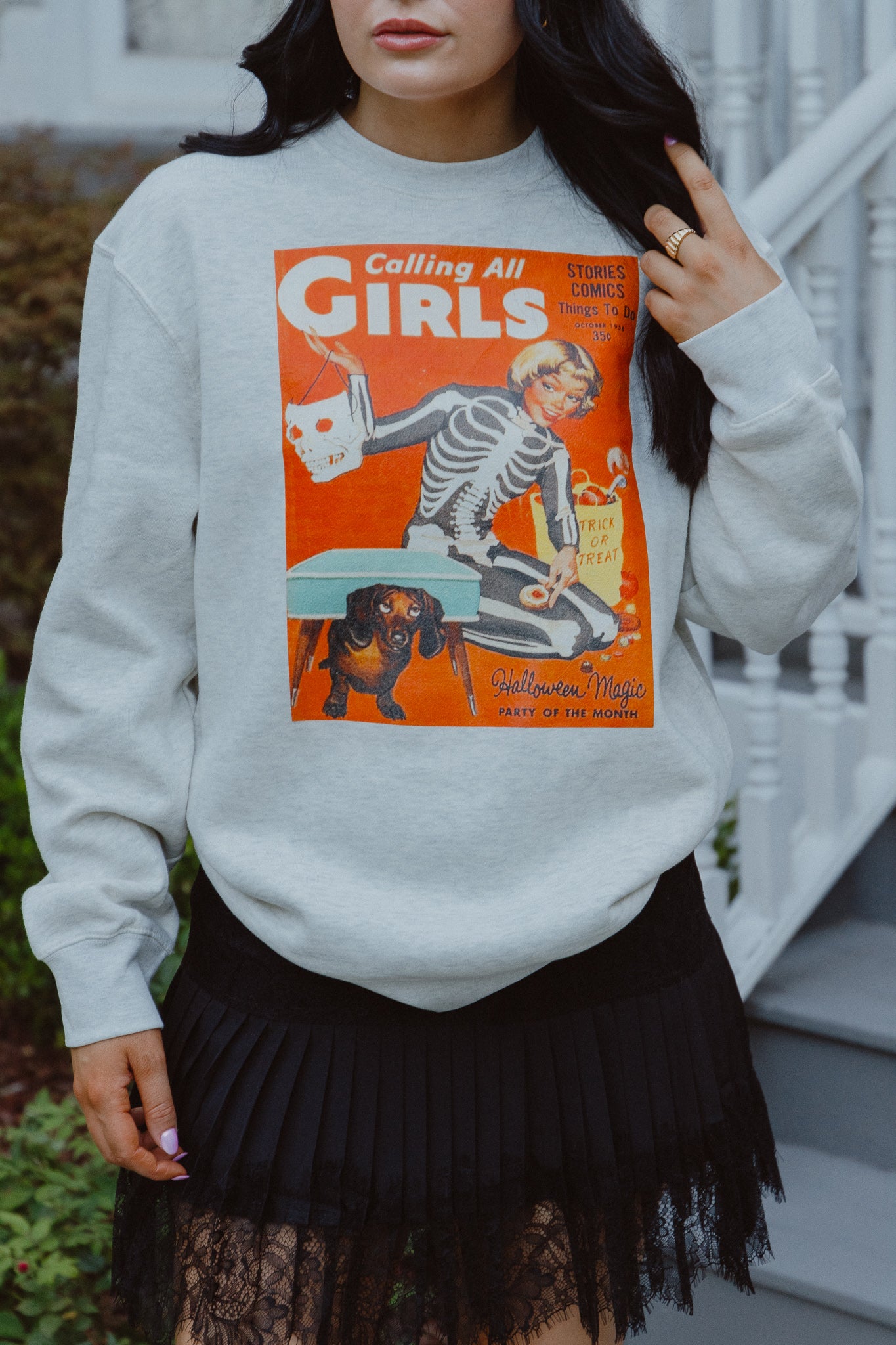 CALLING ALL GIRLS SWEATSHIRT - Heather Grey // SJ Original Design