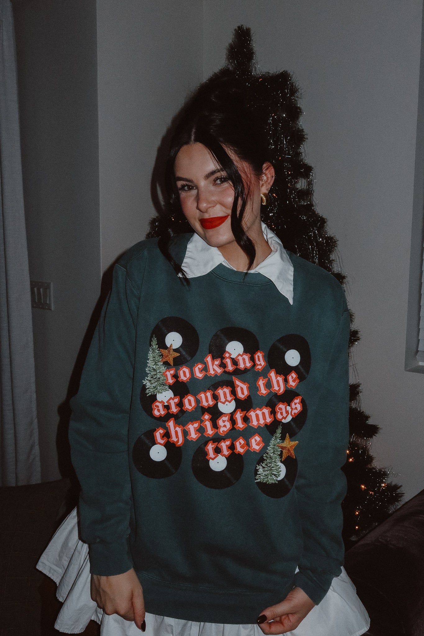 Rocking Around the Christmas Tree Sweatshirt - COMFORT COLORS