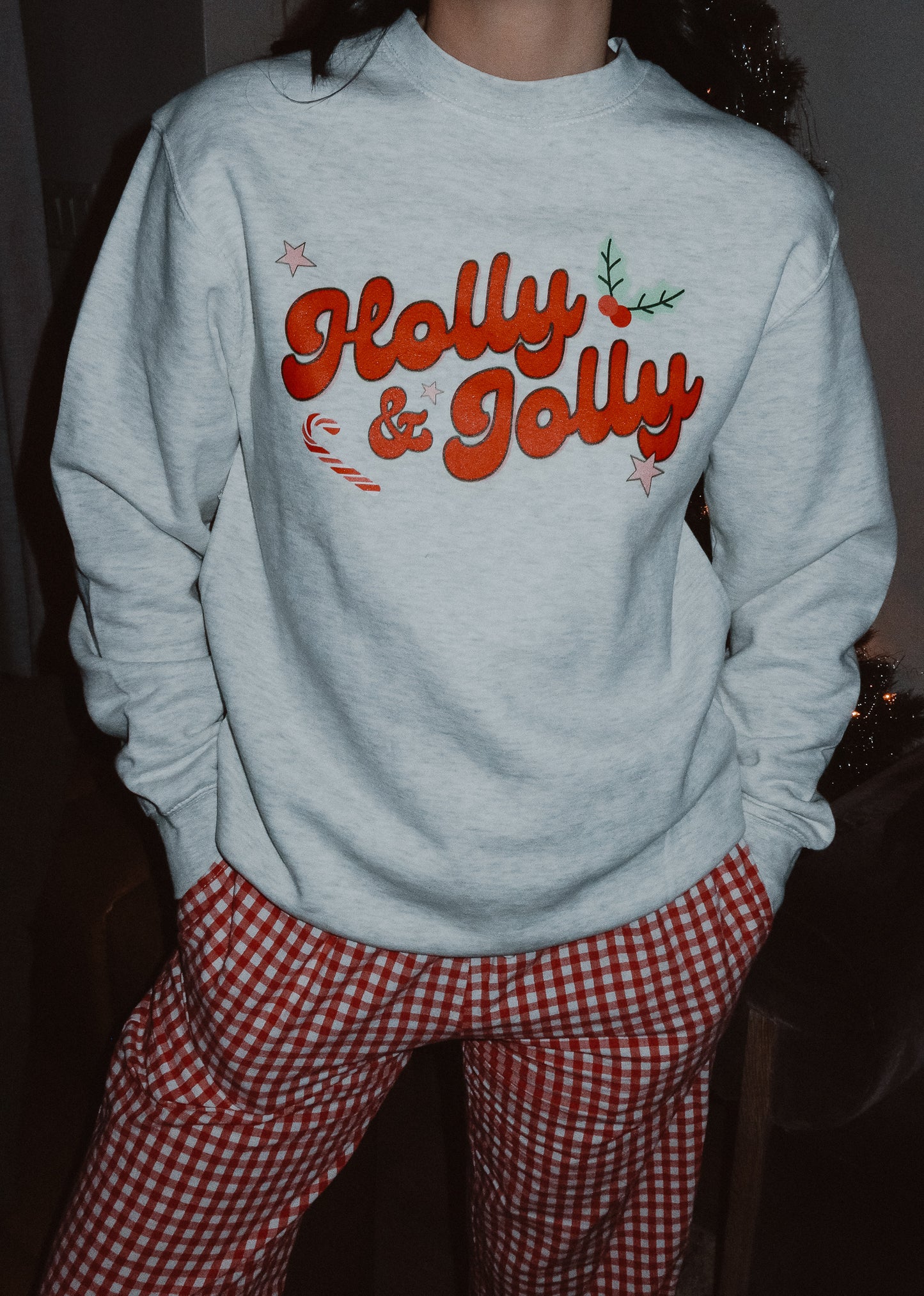 Holly & Jolly Sweatshirt - Oatmeal Heather