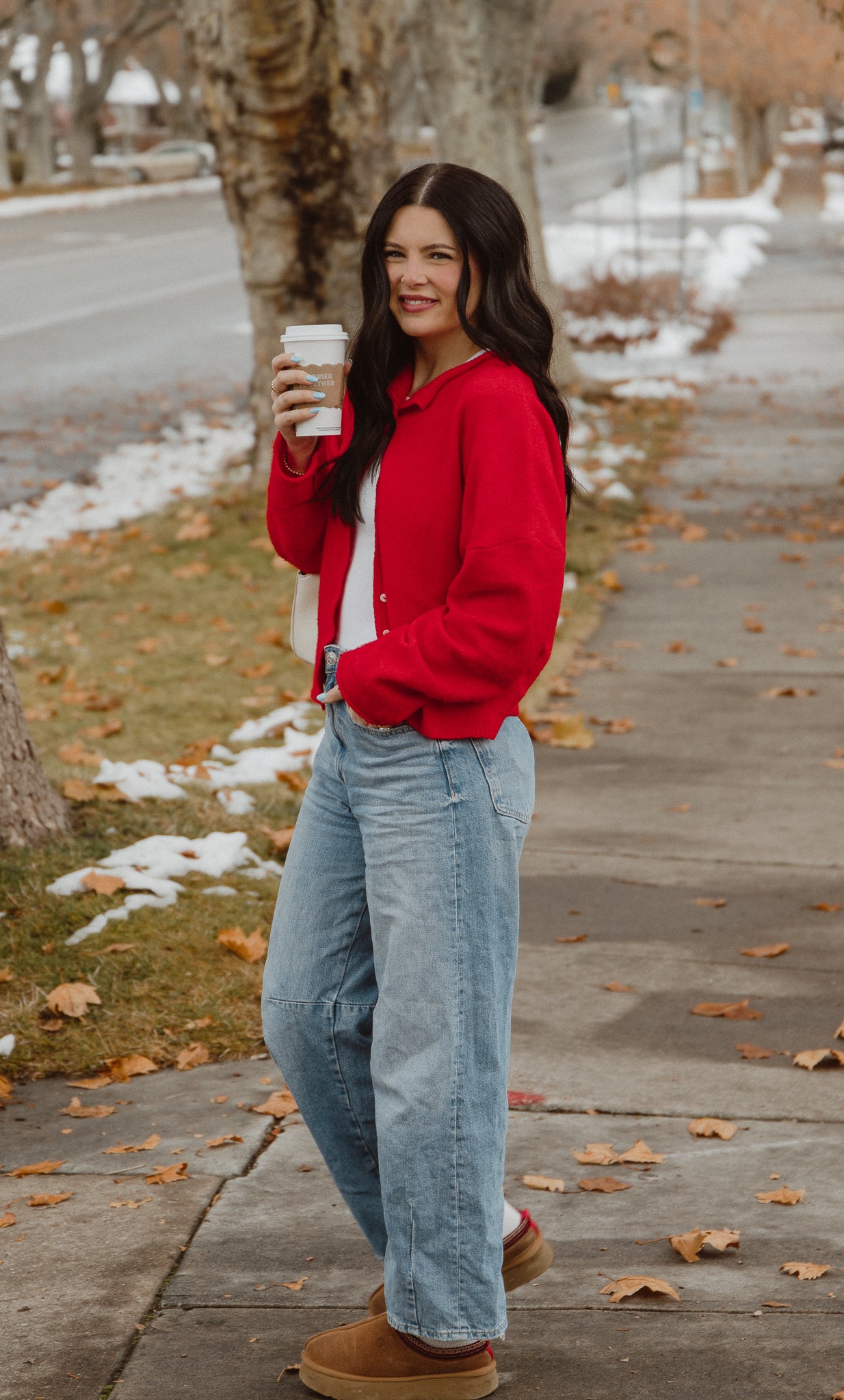 Elle Cardigan - Cherry Red