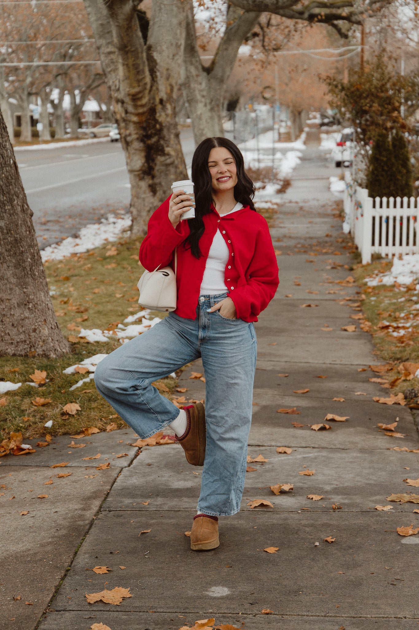 Elle Cardigan - Cherry Red