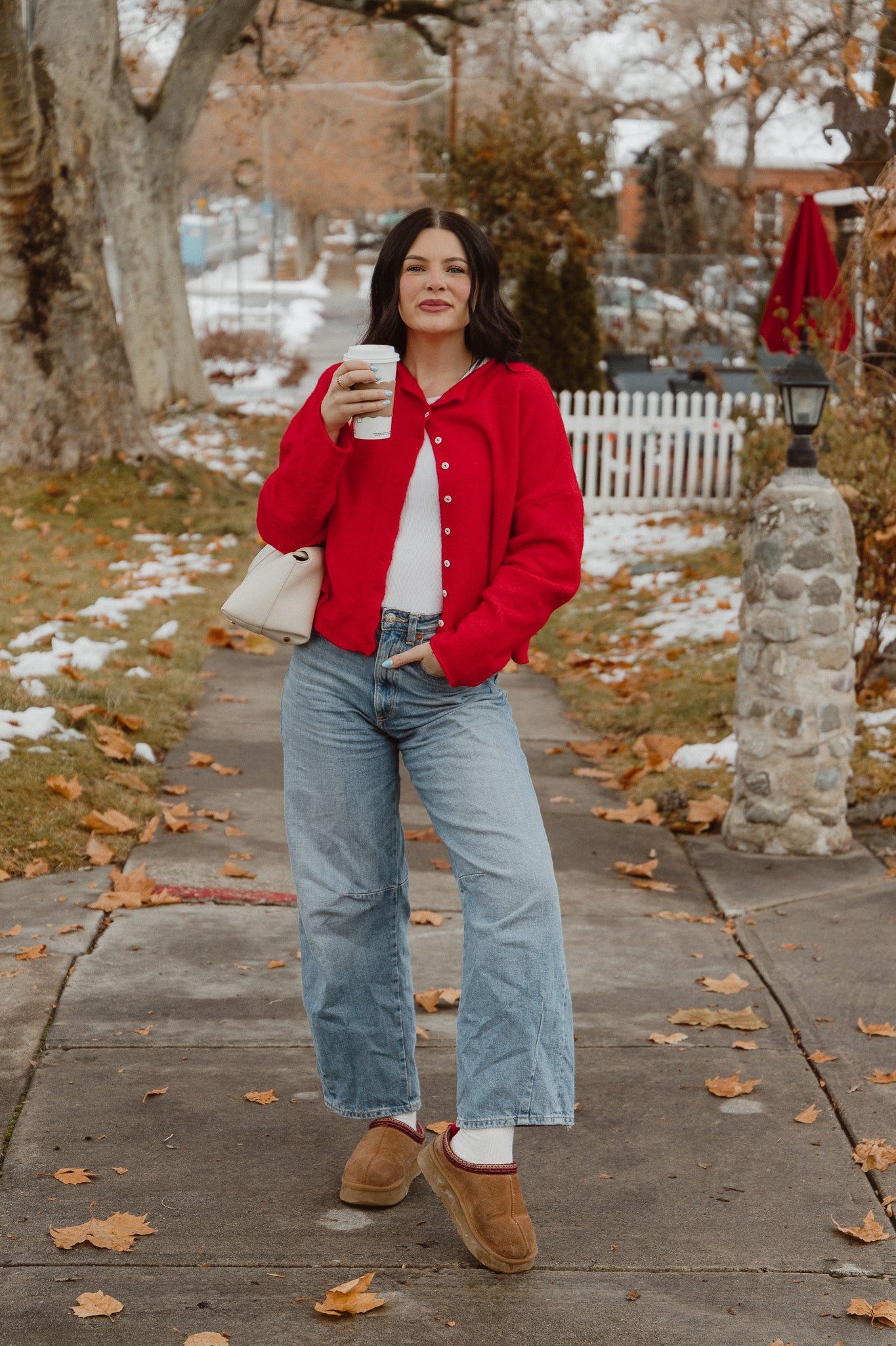 Elle Cardigan - Cherry Red