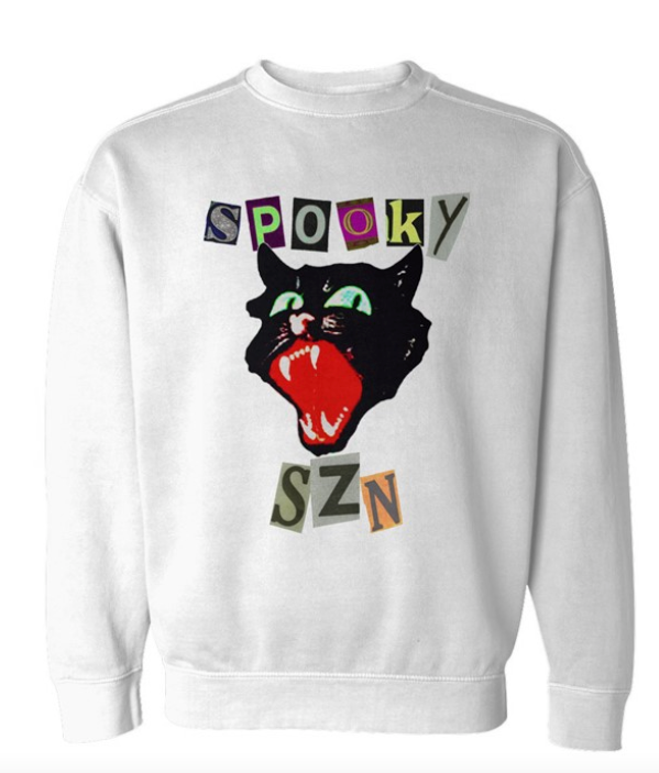 SPOOKY SZN SWEATSHIRT - White // SJ Original Design