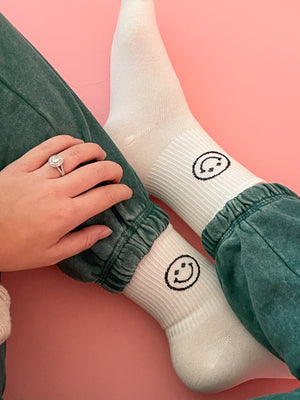 Smiley Socks - Cream