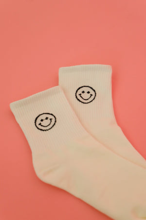 Smiley Socks - Cream