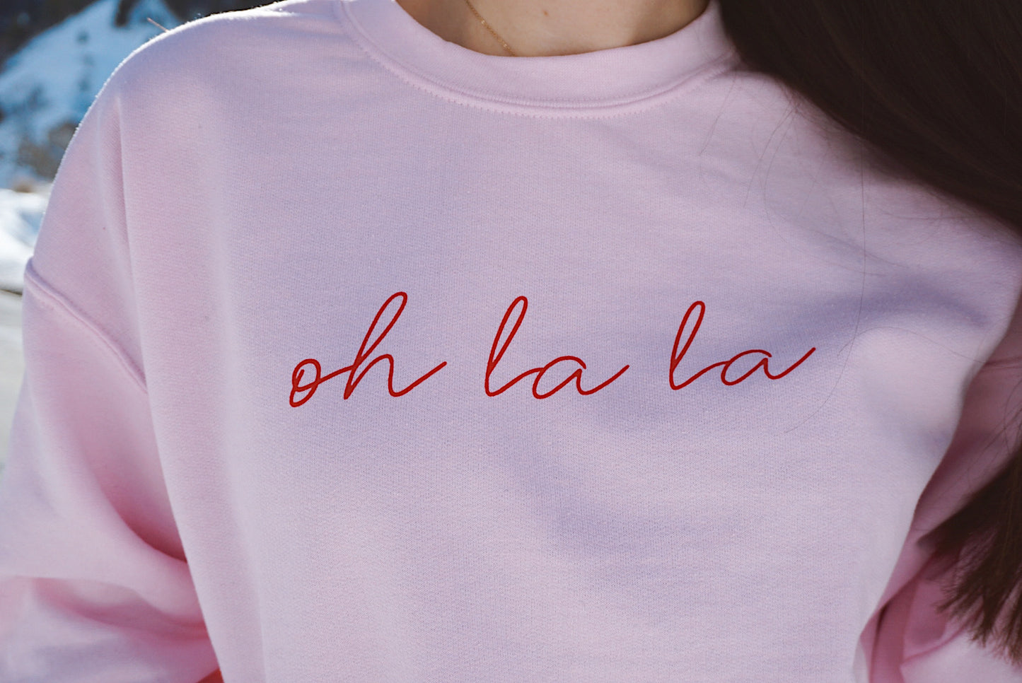 Pink "Oh La La" Pullover