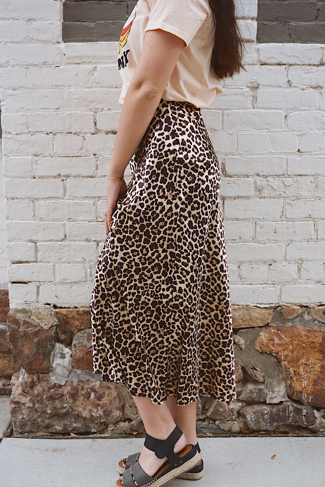 Rita Cheetah Midi Skirt
